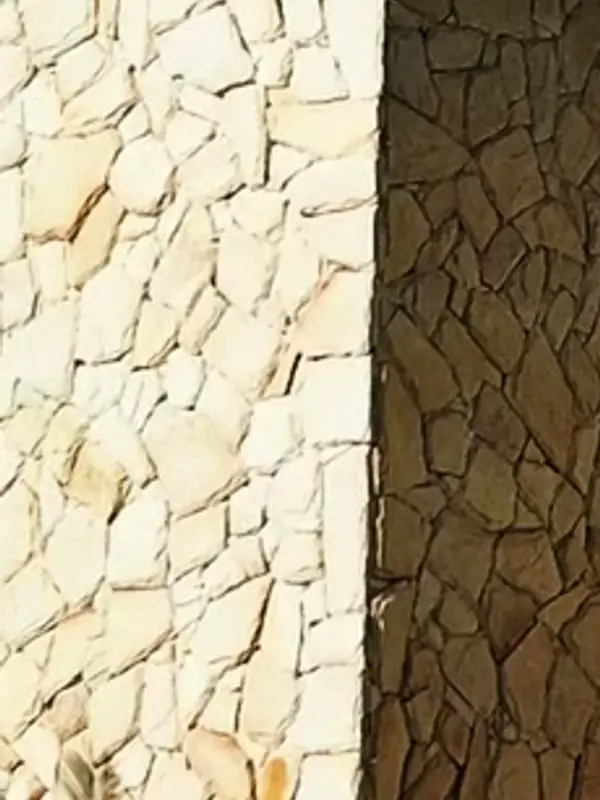 Irregular natural stone cladding