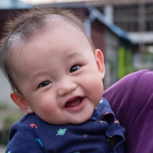 A smiling baby